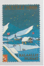 Greenland Stamp, 1989 Christmas Seal, Mint, No Gum