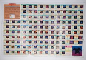 Final Fantasy 1990 Nintendo NES World Map / Enemy Chart NES-FF-USA(B)