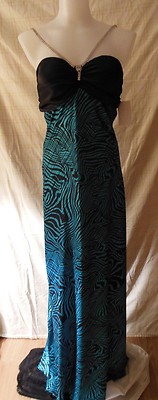 are cocktail dresses formal Turquoise Prom Dress,Halter Prom Dress with Train,Backless Evening Dress PD00026, US24W / Dark Navy main image 0