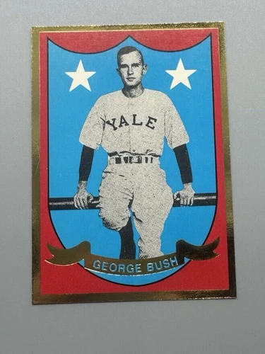1990 GEORGE H. W. BUSH -- Yale Rookie Baseball Card -- NM/MT - Rare Oddball