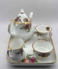 Elegant 6-Piece Miniature Tea Set – Royal Albert Old Country Roses