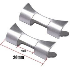 20 22mm Jubilee Oyster Curved End Link Connectors 2PCS for Seiko SKX009 SKX007