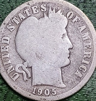 1905 Barber Dime Free Shipping