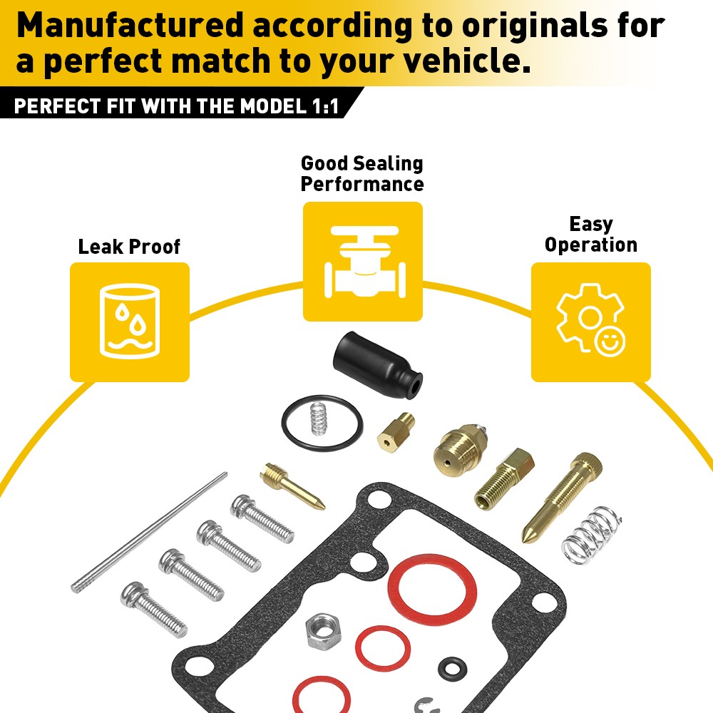 Fit Mikuni VM32 VM34 Carburetor Rebuild Kit with Gasket Set Genuine Parts