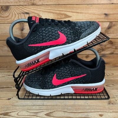 Nike Turnschuhe Damen Größe UK 4,5 Air Max Sequent 2 schwarz Walk Running Fitnessschuhe