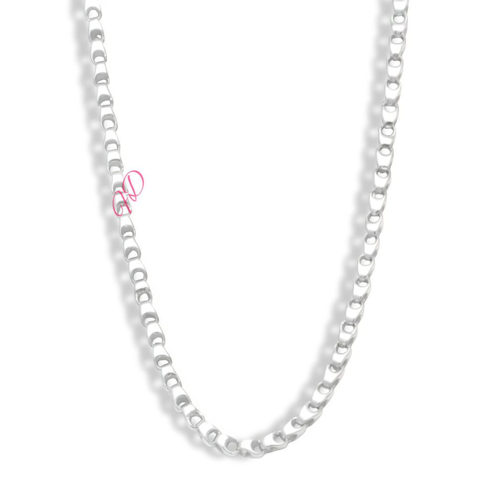 Unisex Platinum Chain Designer Width 4 MM Length 20 Inch Necklace PT950 image 2