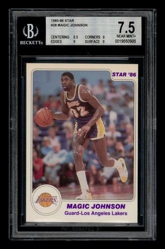 Magic Johnson #28 1985 Star card