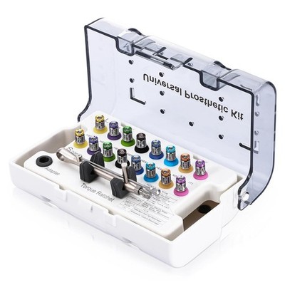Llave dinamométrica carraca pilar implante dental 10-70 Ncm kit destornilladores