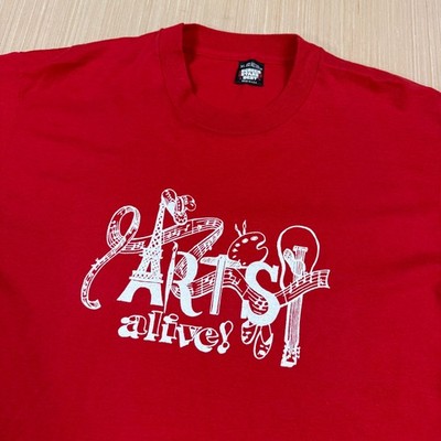 Vintage 90s Screen Stars Best Arts Alive Music Painting Band T Shirt XL men's