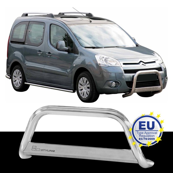 FrontschutzbüGel FrontbüGel Passend FüR Citroen Berlingo 2008 Bis 2014 Chrome-image