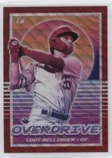 2021 Panini Chronicles Overdrive Ruby Wave Prizm /199 Cody Bellinger #19 0z95