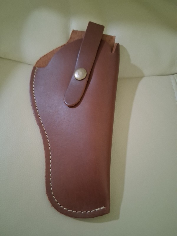 SADDLE MATE BUFFALO LEATHER REVOLVER HOLSTER SNAP BUTTON NO BOX NEW