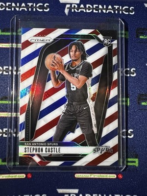 2024-25 Panini Prizm Stephon Castle #234 Red White & Blue Prizm (RC) Spurs NBA