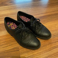 Clarks Black leather platform oxfords, US 3.5