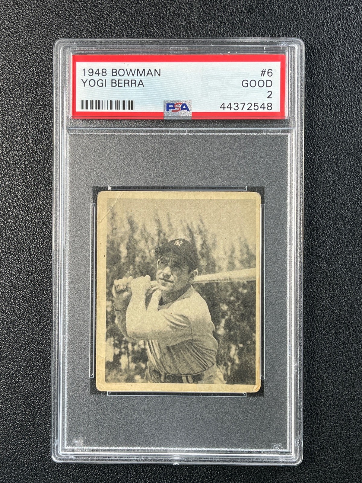 YOGI BERRA PSA 2 1948 BOWMAN BASEBALL #6 ROOKIE YANKEES RC HOF