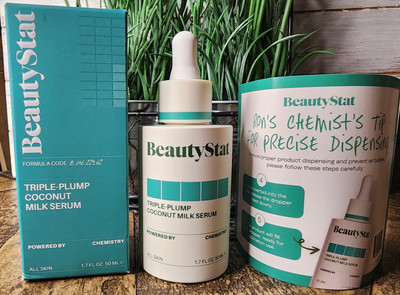 BeautyStat Triple-Plump Coconut Milk Serum 1.7oz/50mL Full Size NIB 