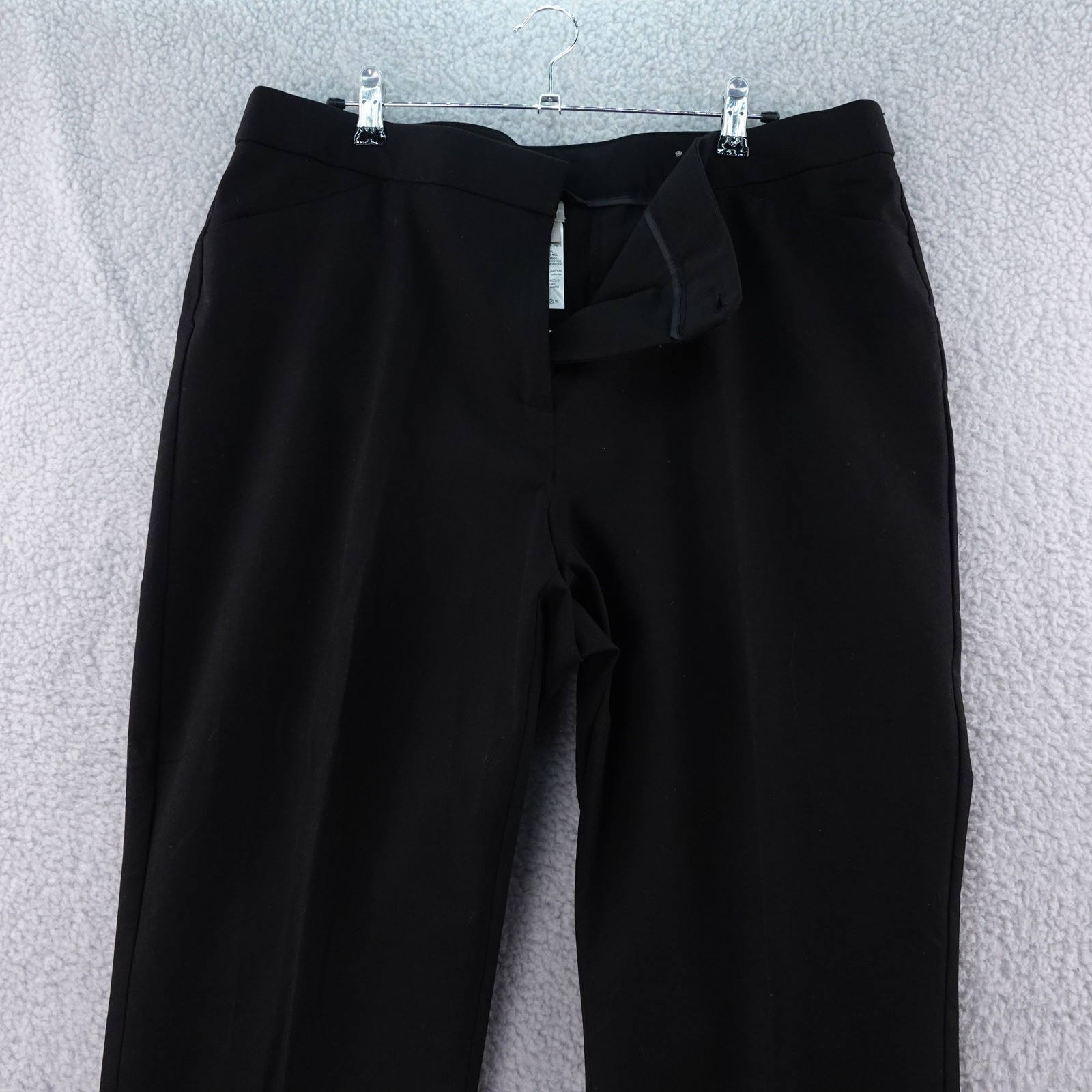 Chico's 3R US Size 16R Black Straight Leg Pants Comfort Stretch Work Career NWT