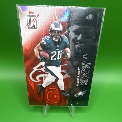 🔥Topps 2025 Signature Class Saquon Barkley Eagles Round 1 Pick 2 🔥 25/25