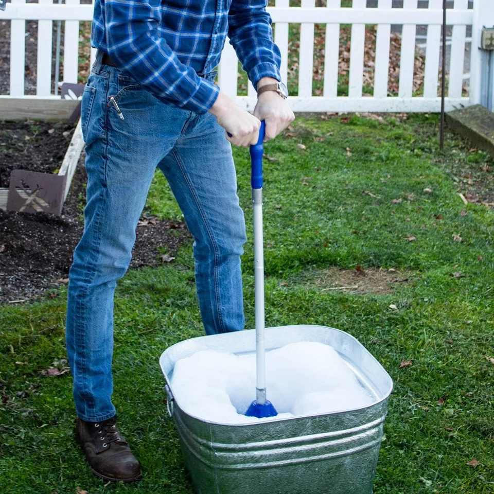 Lehman's Manual Clothes Washer Plunger, Portable Breathing Washing Blue  - Image 4 of 4