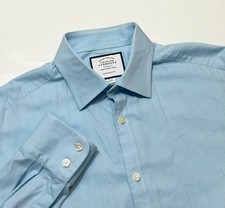 Charles Tyrwhitt Men s Extra Slim-Fit Dress Shirt Aqua Blue 16 - 35