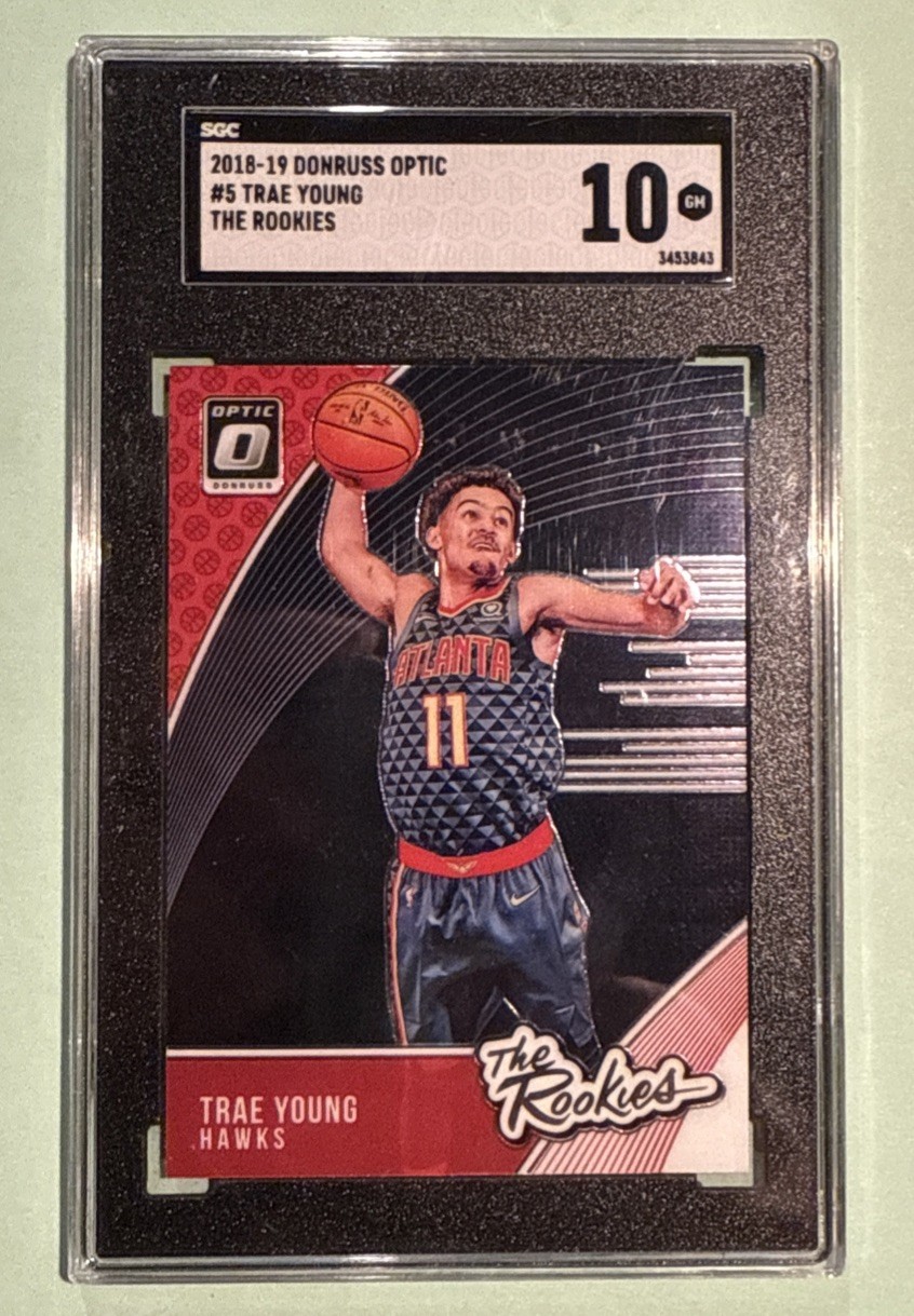 TRAE YOUNG 2018 Donruss OPTIC THE ROOKIES #5 RC ATLANTA HAWKS SGC GEM MINT 10🔥