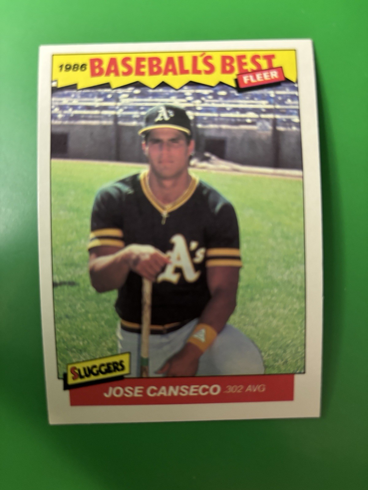 1986 Fleer Baseball's Best Sluggers vs. Pitchers - Jose Canseco #5 (RC)