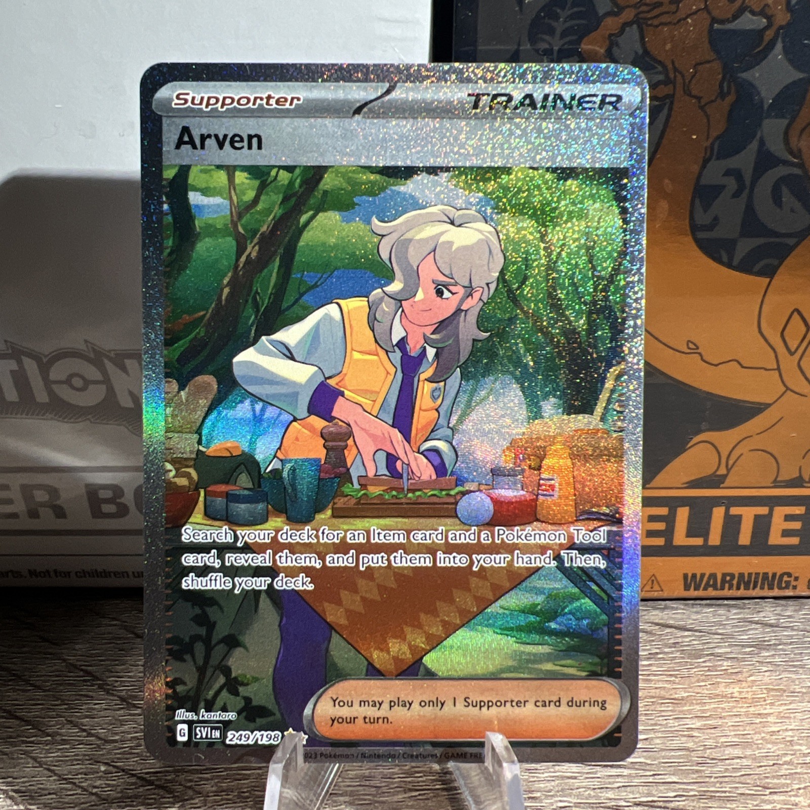 Arven 249/198 Scarlet & Violet Base Set Illustration Near Mint Condition