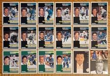 1991-92 Pinnacle San Jose Sharks Team Set of 18 Irbe & Falloon Rookies FREE SHIP