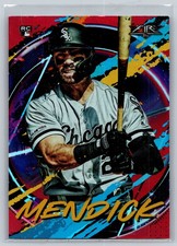 2020 Topps Fire #40 Danny Mendick Red Parallel Rookie Card. rookie card picture