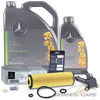 Atec ÖLstandsensor + ÖLfilter + 6L 5W-30 FÜR Mercedes W203 W204 CLK SLK W211