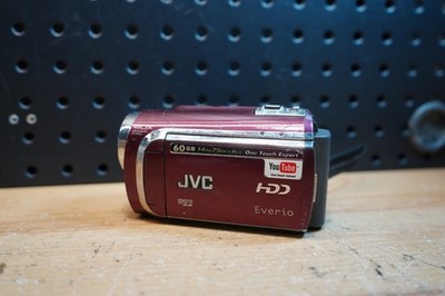 (M) JVC Everio GZ-MG630RU 60GB HDD Camcorder Red w/ Battery No Charger