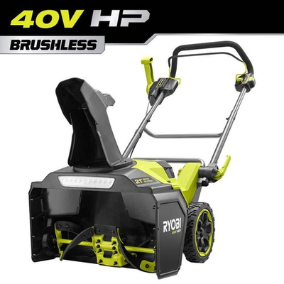 #ad RYOBI 40V HP Brushless 21 in. Cordless Electric Auger Propelled Snow Blower $529.95