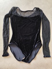NEW Yumiko leotard Meagan Mesh V-Black mesh size L