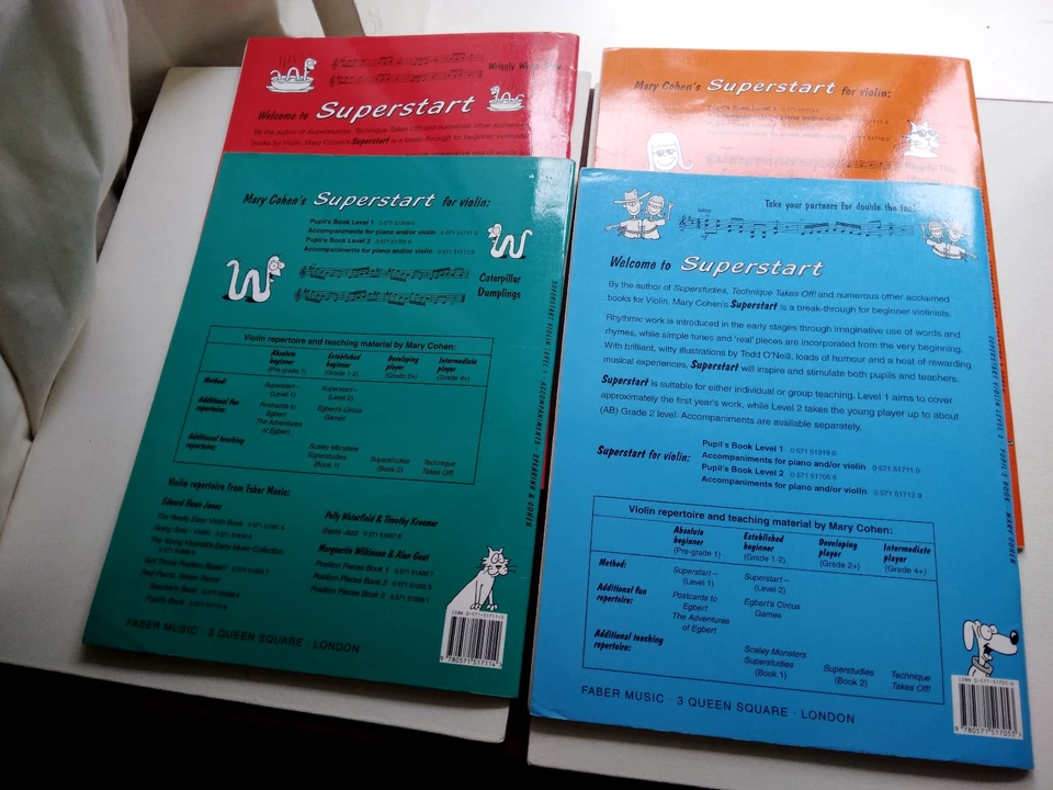 Superstart Violin joblot 4 books level 1 & 2 Mary Cohen beginners pupils teacher - Image 2 of 4