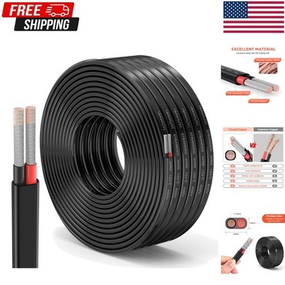18 Gauge 2 Conductor PVC Wire 100FT 12 Low Voltage Copper Cable Outdoor