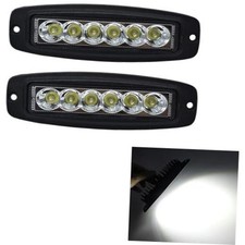7 Inch Flush Mount LED Pods Off Road Flush Mount Light Bar, 2 pcs Spot Beam