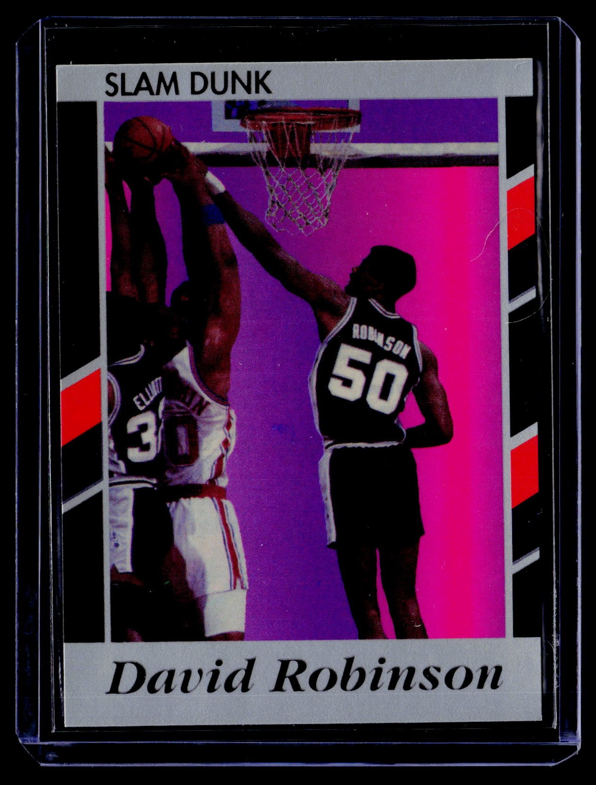 1990-91 Slam Dunk David Robinson (Unlicensed) #3 David Robinson Promos BK63