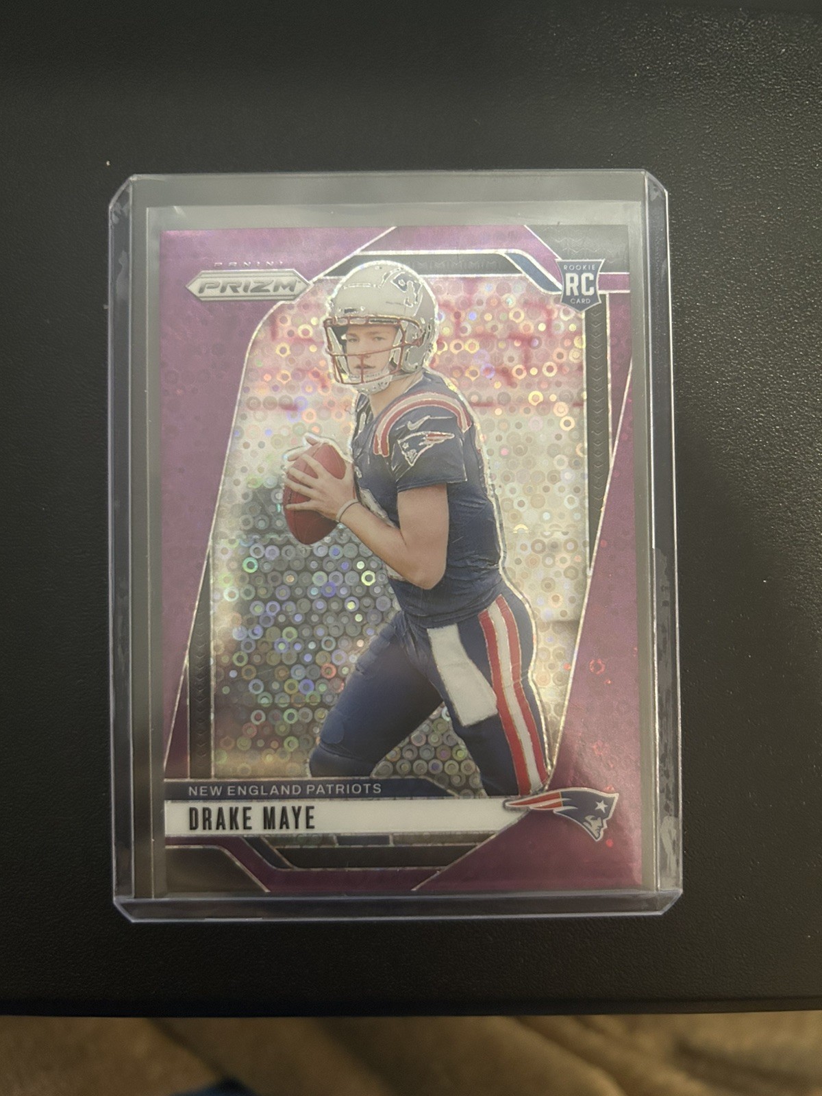 2024 Panini Prizm Drake Maye #329 Purple Disco Rookie RC /49