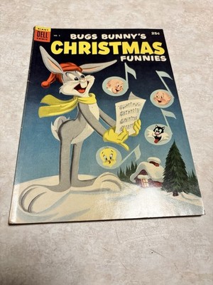 1954 Dell Giant Bugs Bunny Christmas Funnies Looney Tunes Comic