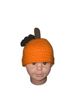 New- Halloween Pumpkin Hat- Handmade Crochet Beanie
