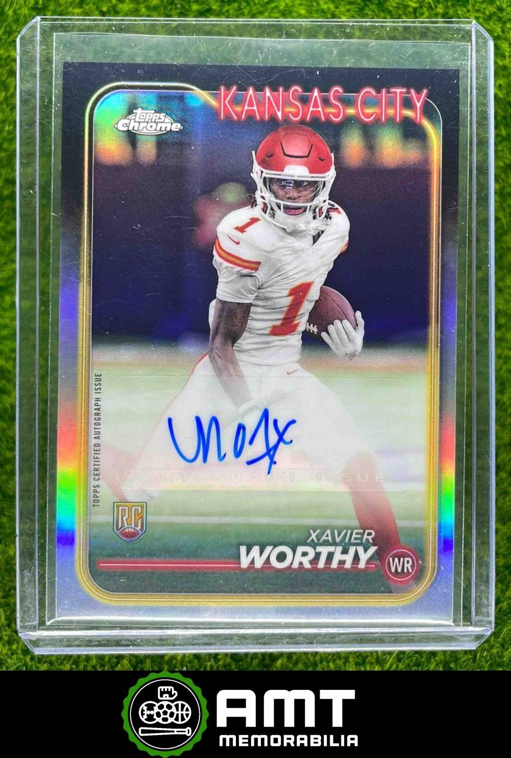 Xavier Worthy Rookie Auto 2024 Topps Chrome RC Kansas City Chiefs #RA-XWO
