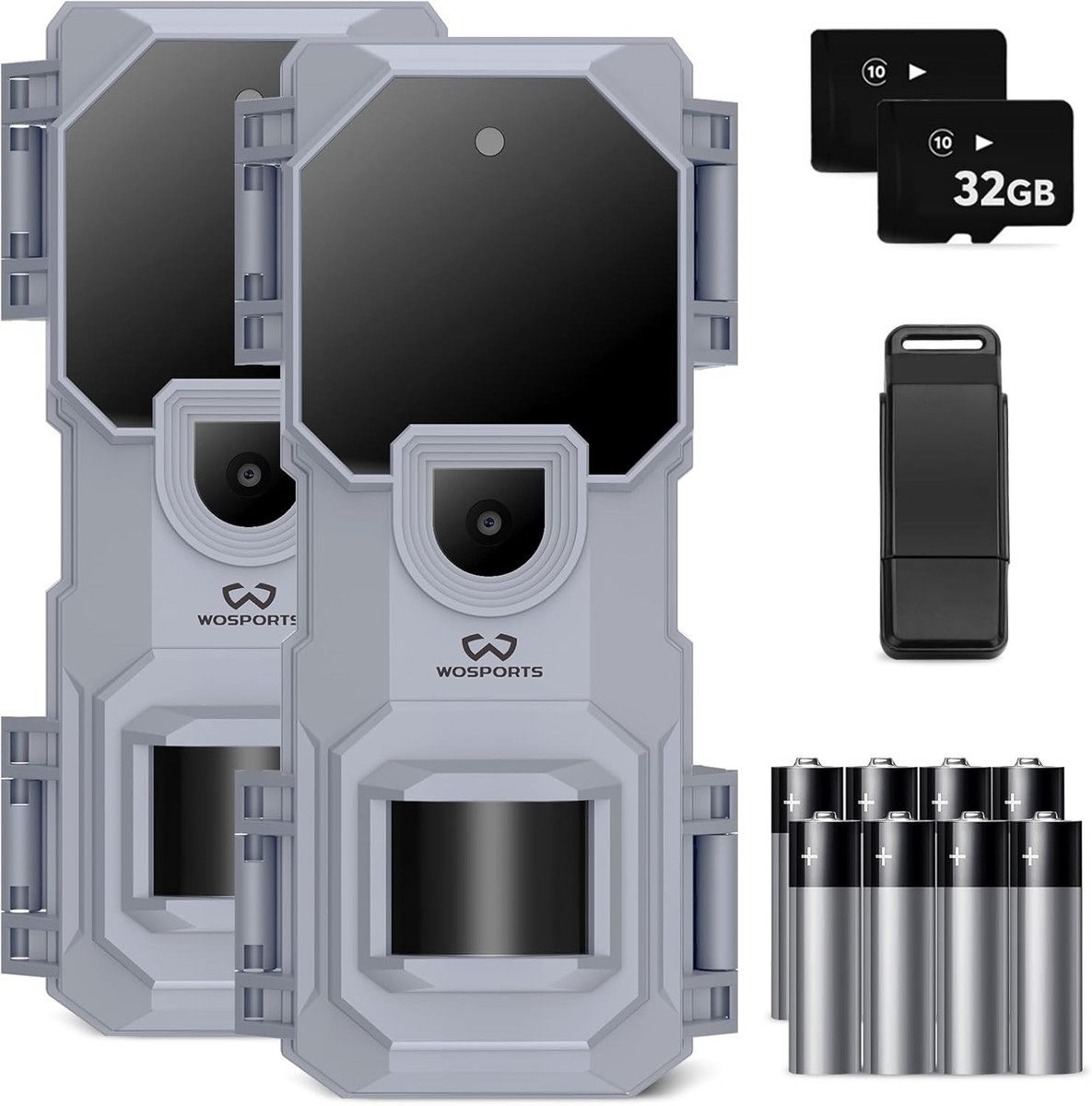 WOSPORTS Trail Camera Pack 32MP 1080P HD,Deer with 32GB