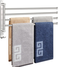 Swivel Towel Rack, 19.5" Thicken 304 Stainless Steel 4-Arm Towel Bar