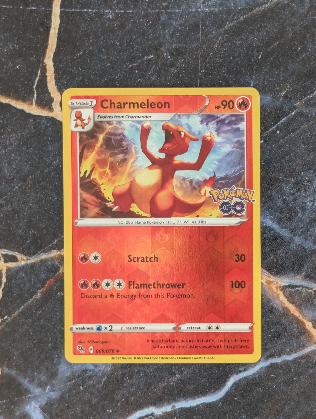 Charmeleon 009/078 Pokémon GO Reverse Holo