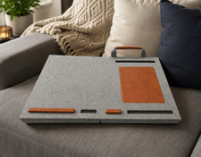 Gray Foldable Padded Laptop Lap Desk Stand, U...