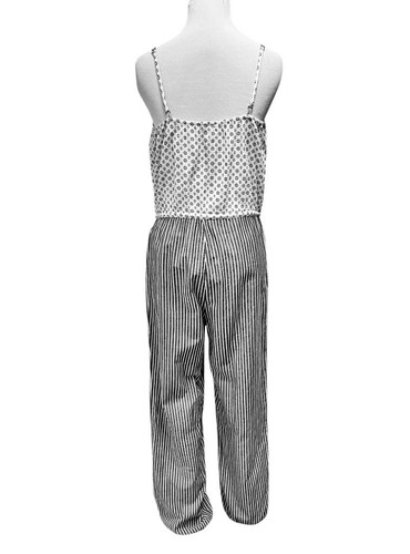 J. Crew Jumpsuit mit Tasseled Gr. XS grau geometrische Streifen grau weiß ärmellos - Bild 5 von 8