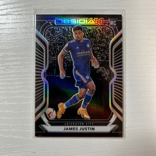 Panini Obsidian Soccer James Justin Limited 195 Card 2020-21 Rookie. rookie card picture