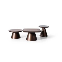 Set Aus 3 Tischen Mit Konischen SäUlen Und Eleganten Tischplatten