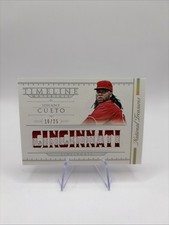 2015 Panini National Treasures - Timeline Materials Johnny Cueto #25 Team Cities