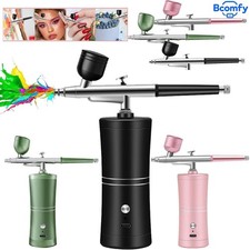 Portable Air Compressor Kit Air-Brush Paint Spray Gun Nail Tattoo Art Airbrush